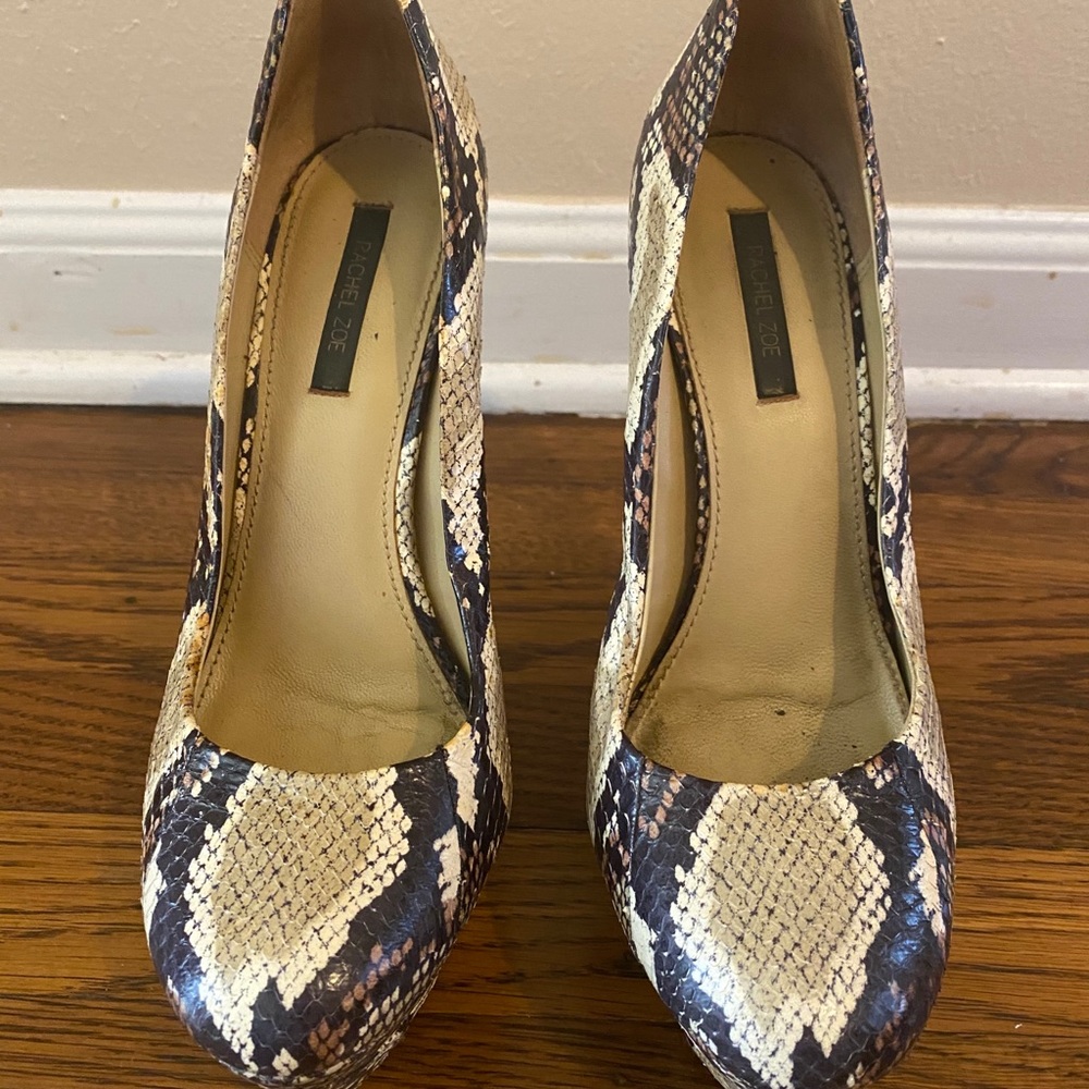Rachel Zoe Snakeskin Platform Heel